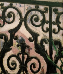 バルコニーからの眺め 作： Gustave Caillebotte